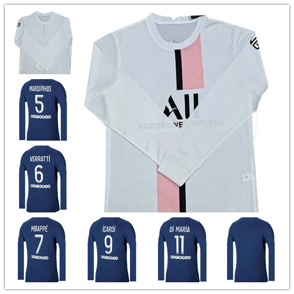 21 22 Long sleeve MESSI MBAPPE KEAN soccer jerseys 2021 2022 Home SERGIO RAMOS MARQUINHOS VERRATTI KIMPEMBE shirt ICARDI DI MARIA DRAXLER Football uniforms
21 22 Long sleeve MESSI MBAPPE KEAN soccer jerseys 2021 2022 Home SERGIO RAMOS MARQUINHOS VERRATTI KIMPEMBE shirt ICARDI DI MARIA DRAXLER Football uniforms