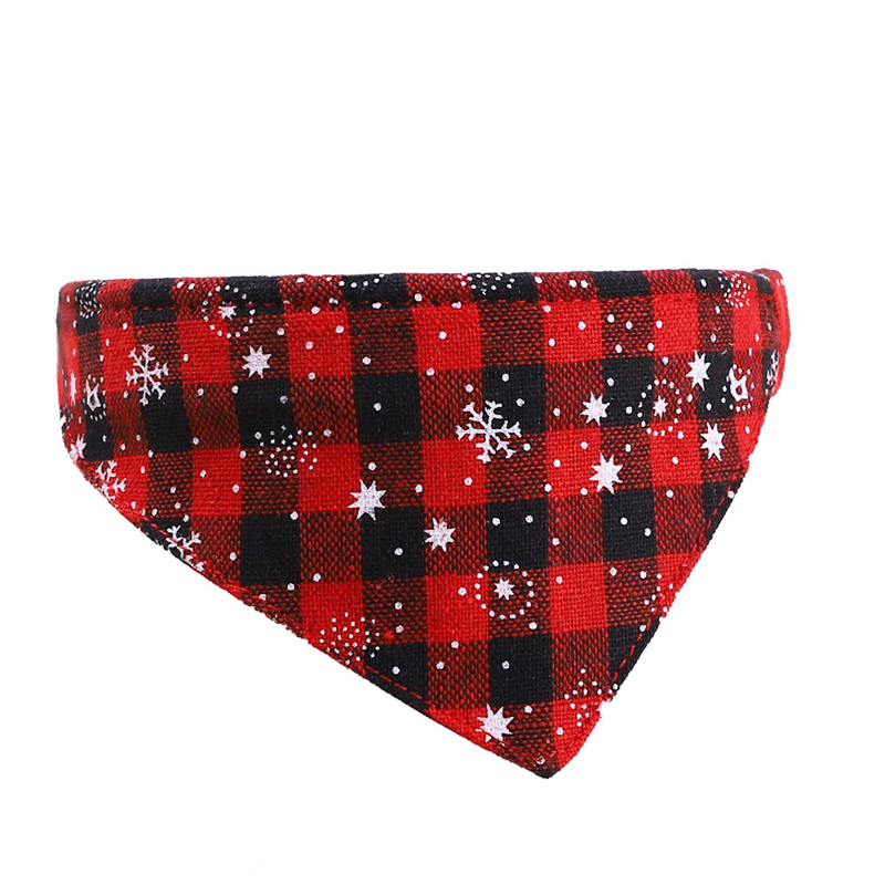 Dog Bandana Christmas Plaid Pet Scarf Triangle Bibs Kerchief Pets Accessories Bib For Small Medium Large Dogs Xmas Gift BH5425 TYJ