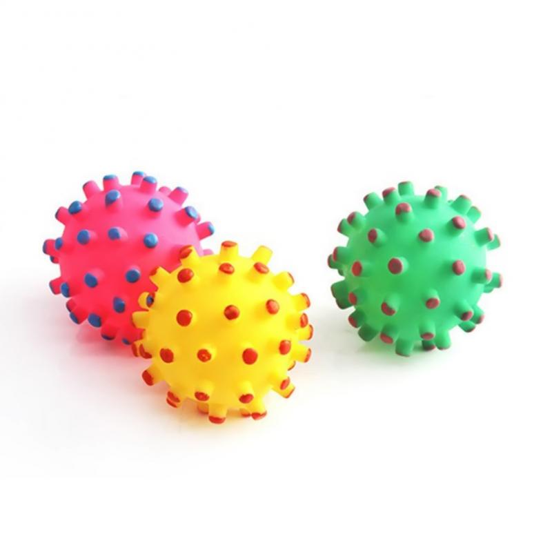 Funny Soft Squeaky Pet Cat Dog Ball Toys For Small Dogs Rubber Chew Puppy Fidget Stuff Dogs Toy Pets Training Accessories