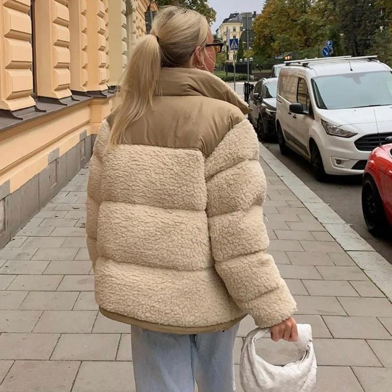 Women's Jackets Winter Fleece Jacket Women Faux Shearg Outerwear Coats Female Suede Fur Coat Men Warm Thickened Lamb Puffer