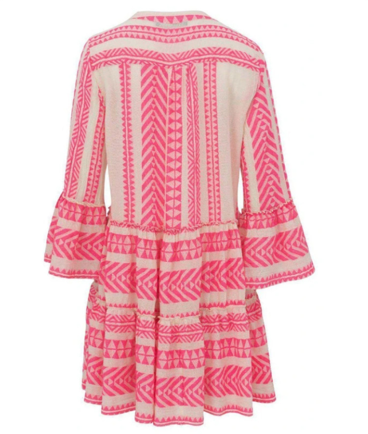 Women Dress Sexy Short Print Dressed V Neck Flare Sleeve Bohemia Dresses Loose Casual Plus Size Summer Beach 210513