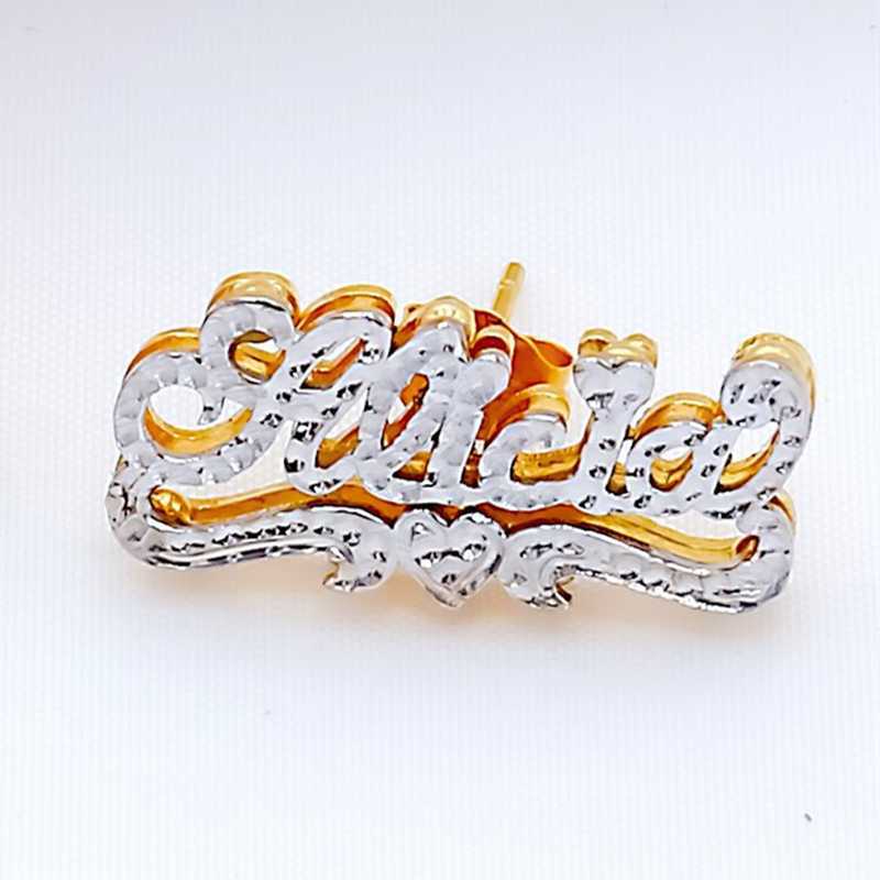 Personalized Name Earring For Women Stainless Steel Custom Gold Nameplate Stud Earring Friend Jewelry Gift Y1010
Personalized Name Earring For Women Stainless Steel Custom Gold Nameplate Stud Earring Friend Jewelry Gift Y1010