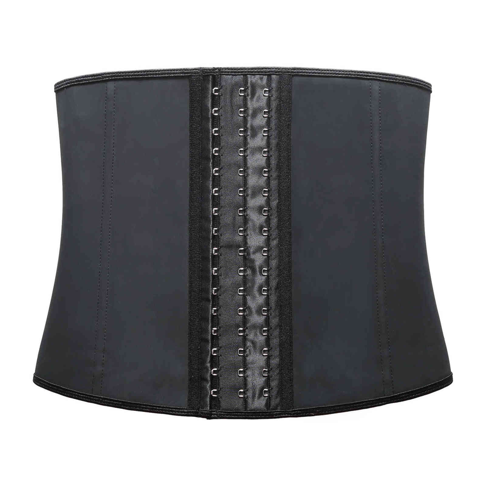 9-Steel-Bone Women's Underbust Latex Sport Girdle Waist Trainer Corsets Hourglass Body Shaper Long Torso Cincher Weight Loss 211112