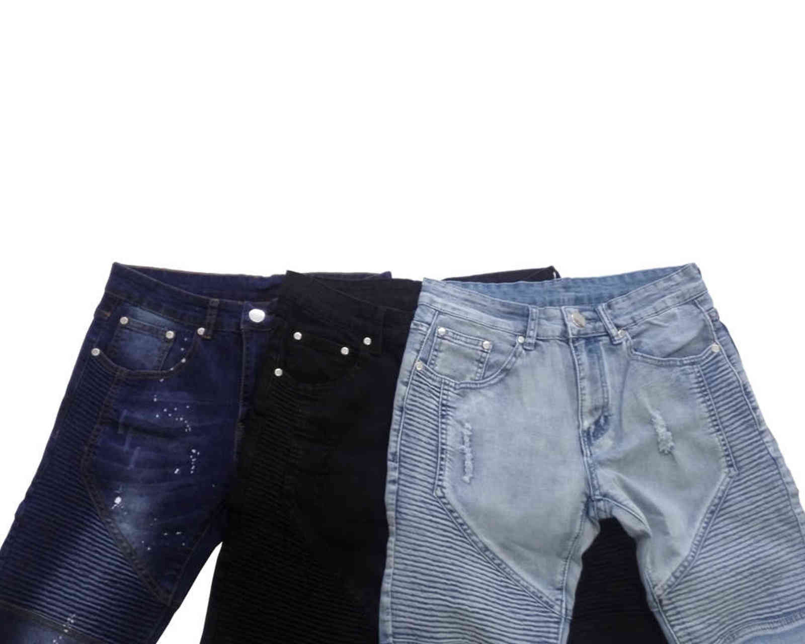 Men Jeans Runway Slim Racer Biker Jeans Fashion Hiphop Skinny Jeans For Men H0292 211120