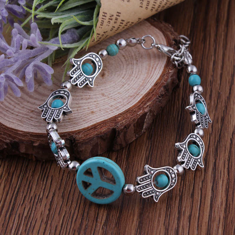 Lucky palm Tibetan silver turquoise Link Chain Bracelets DYMTQB032 fashion gift national style women men's DIY bracelet
Lucky palm Tibetan silver turquoise Link Chain Bracelets DYMTQB032 fashion gift national style women men's DIY bracelet