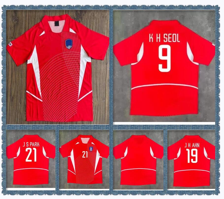 2002 KOREA jersey 2002 national team retro soccer jerseys 02 home red Vintage South Camiseta de fútbol Classic football shirts #21 J PARK #9 K H SEOL #20 M B HONG #19 J H AHN, Black
2002 KOREA jersey 2002 national team retro soccer jerseys 02 home red Vintage South Camiseta de fútbol Classic football shirts #21 J PARK #9 K H SEOL #20 M B HONG #19 J H AHN, Black