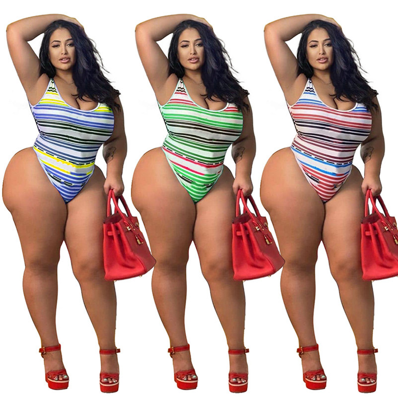 Summer Women Swimwear One-piece swimsuits plus size 2XL swimming suits girls beaches wear sexy trendy bathing suit letter print beach wearing 4842