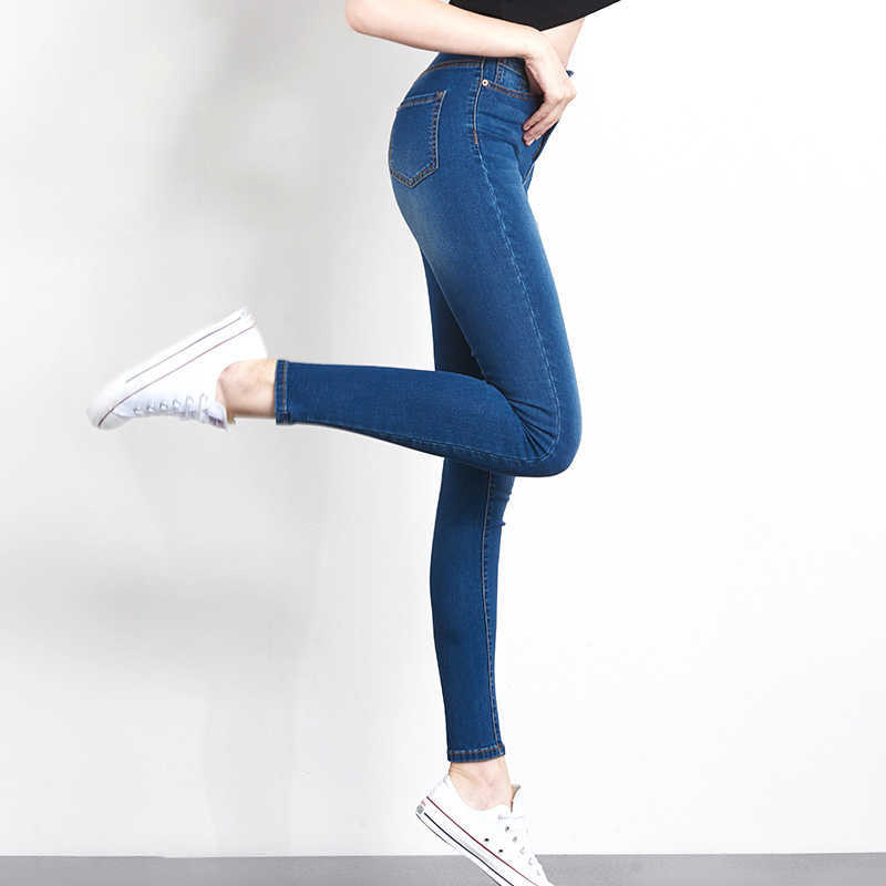 Jeans for Women mom High Waist Woman Elastic Stretch female denim skinny pencil pants women jeans 210922