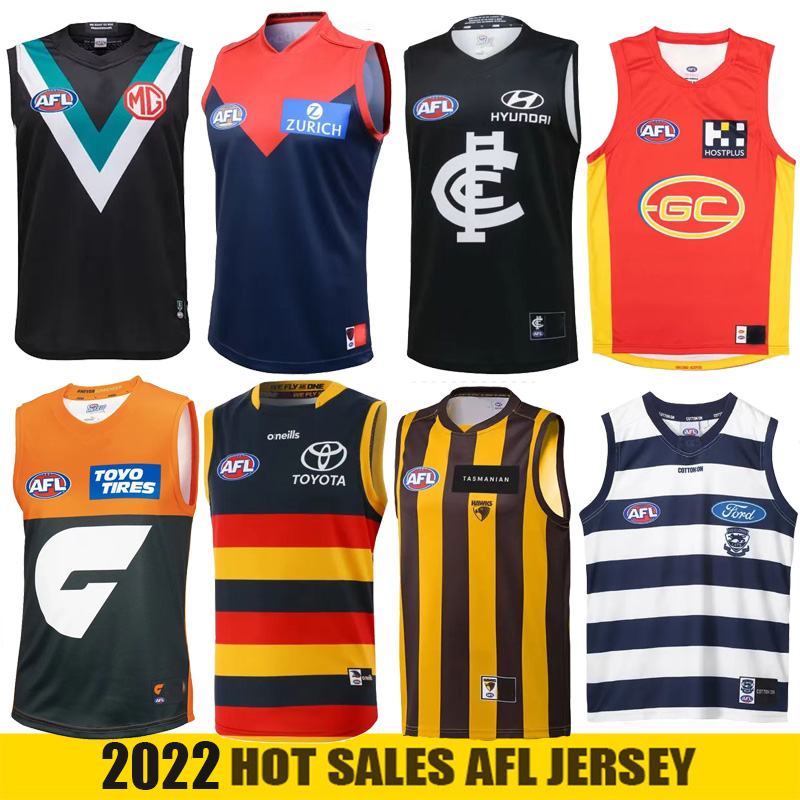 2022 AFL port Adelaide crows geelong cats jersey fremantle dockers tank top gold coast suns Hawthorn Hawks vest Australian Rules football jerseys
2022 AFL port Adelaide crows geelong cats jersey fremantle dockers tank top gold coast suns Hawthorn Hawks vest Australian Rules football jerseys