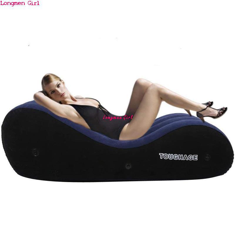 Camp Furniture Inflatable Sofa Bed Mattress Sex Pillow Chair With Bondage Long Cushion For Couples Relaxation Outdoor Sun Lounger