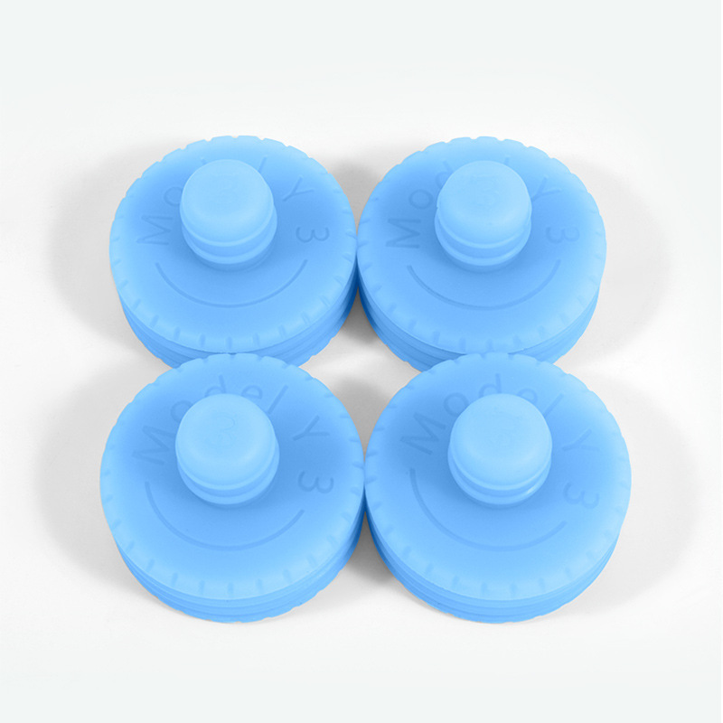 4pcs For Tesla Model 3 Y Car Chassis Jack Silicone Pad Shock Absorbing Floor Slotted Jacking Puck Protective Refit Accessories