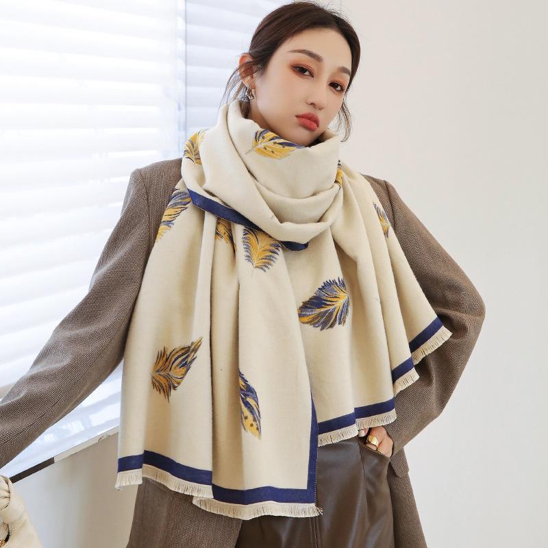 Scarves Autumn And Winter Korean Scarf Women's Dual-use Air-conditioning Shawl Feather Imitation Cashmere Thickened Student
Scarves Autumn And Winter Korean Scarf Women's Dual-use Air-conditioning Shawl Feather Imitation Cashmere Thickened Student