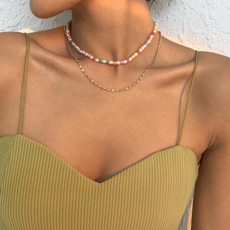 Chokers Ethnic Pearl Necklaces For Women Colorful Mini Beads Charms Chain Necklace Fashion Golden Color Party Je, Golden;silver
Chokers Ethnic Pearl Necklaces For Women Colorful Mini Beads Charms Chain Necklace Fashion Golden Color Party Je, Golden;silver