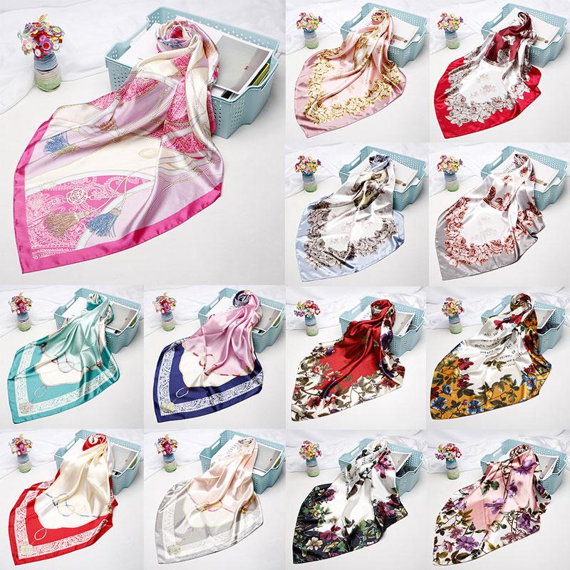 Scarves Women Fashion Silk Floral Print Neck Square Shawls Wraps Large Scarf Female Scarfs For Ladies Girls Spring Neckerchief
Scarves Women Fashion Silk Floral Print Neck Square Shawls Wraps Large Scarf Female Scarfs For Ladies Girls Spring Neckerchief