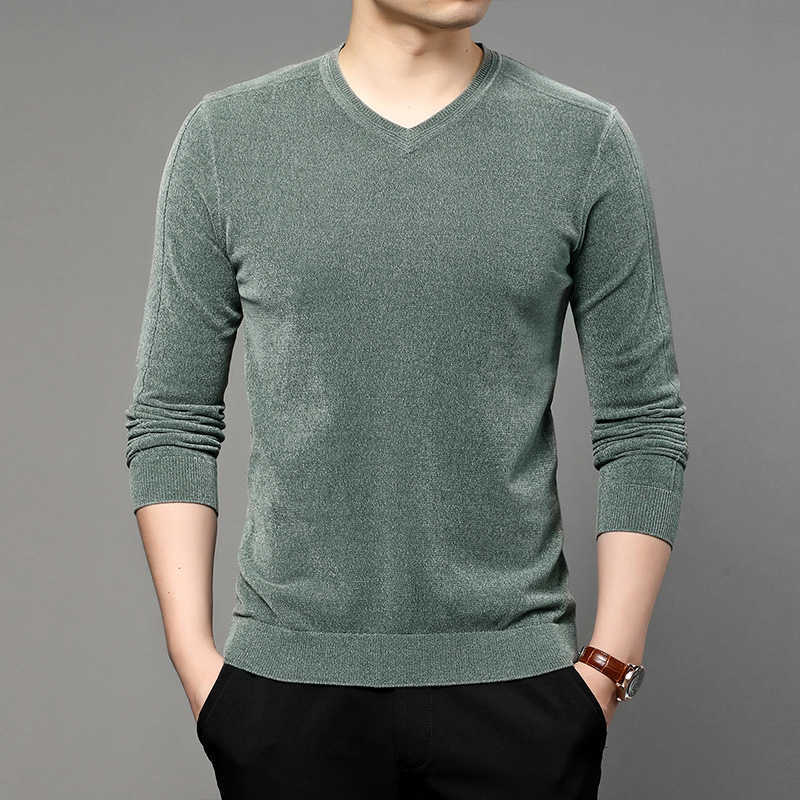 High quality Spring and Autumn sweater Men V-neck long-sleeved sweaters zde1572 211008