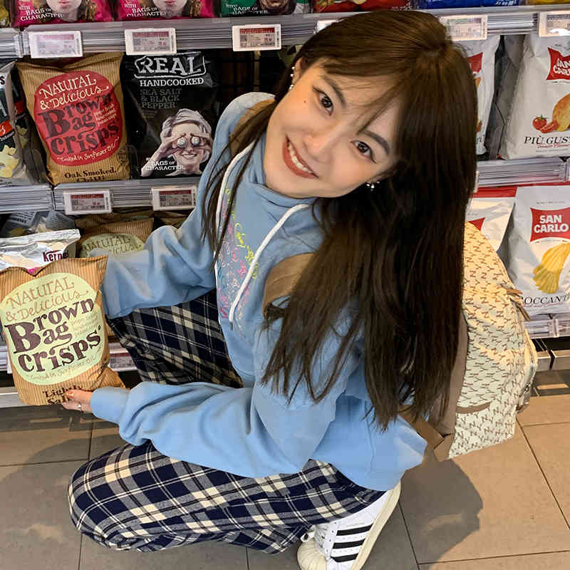 2 colors autumn and winter preppy style loose letter embroidery thicking hoodies womens sweatshirts pullovers (C2920) 210423