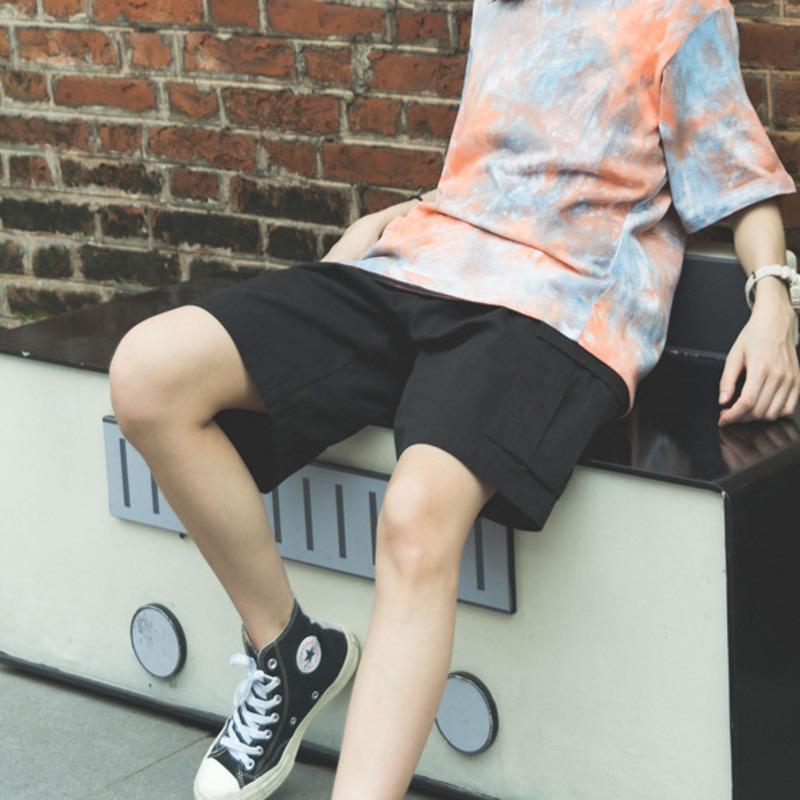 Women's Summer Solid Shorts 2021 Ins Trendy Neutral Cotton Trousers Chic All-match Natural Elastic Waist Wide Leg