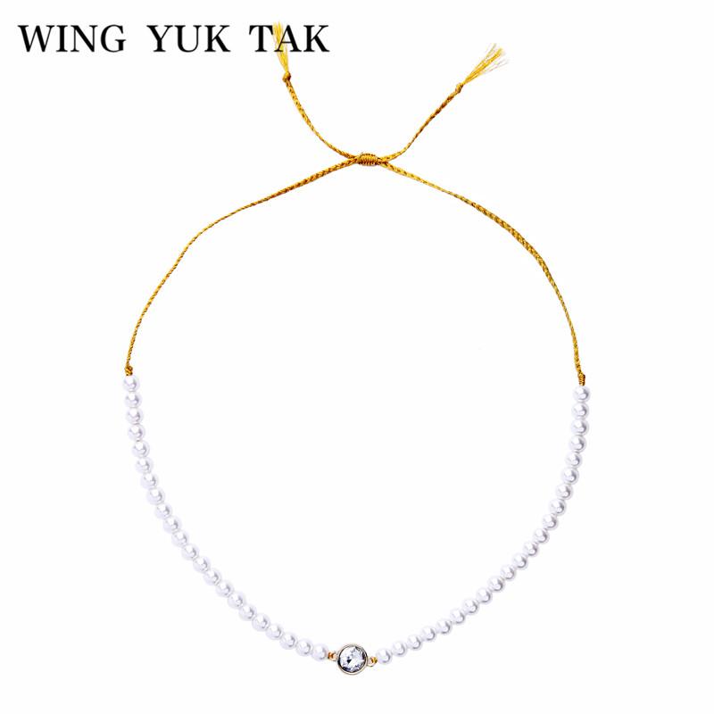 Chokers Wing Yuk Tak Fashion Simple Imitation Pearls Cute Rhinestone Necklace For Women Jewelry Wholesale
Chokers Wing Yuk Tak Fashion Simple Imitation Pearls Cute Rhinestone Necklace For Women Jewelry Wholesale