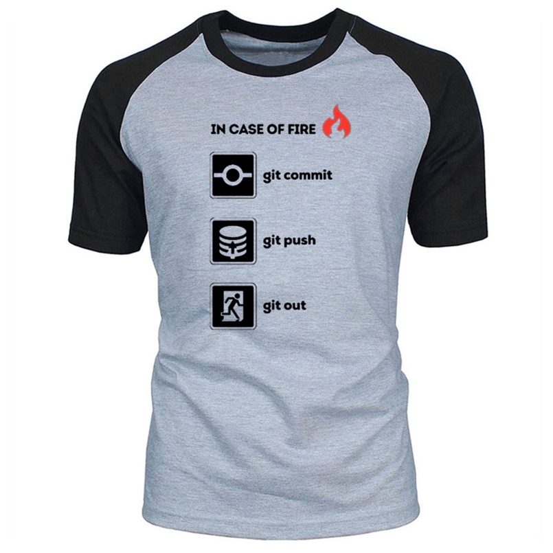 Summer 100% Cotton Top Quality Funny O Neck Programmer Shirt- In Case of Fire Git Commit Push Out Graphic T Shirts EU Size 210721
Summer 100% Cotton Top Quality Funny O Neck Programmer Shirt- In Case of Fire Git Commit Push Out Graphic T Shirts EU Size 210721
