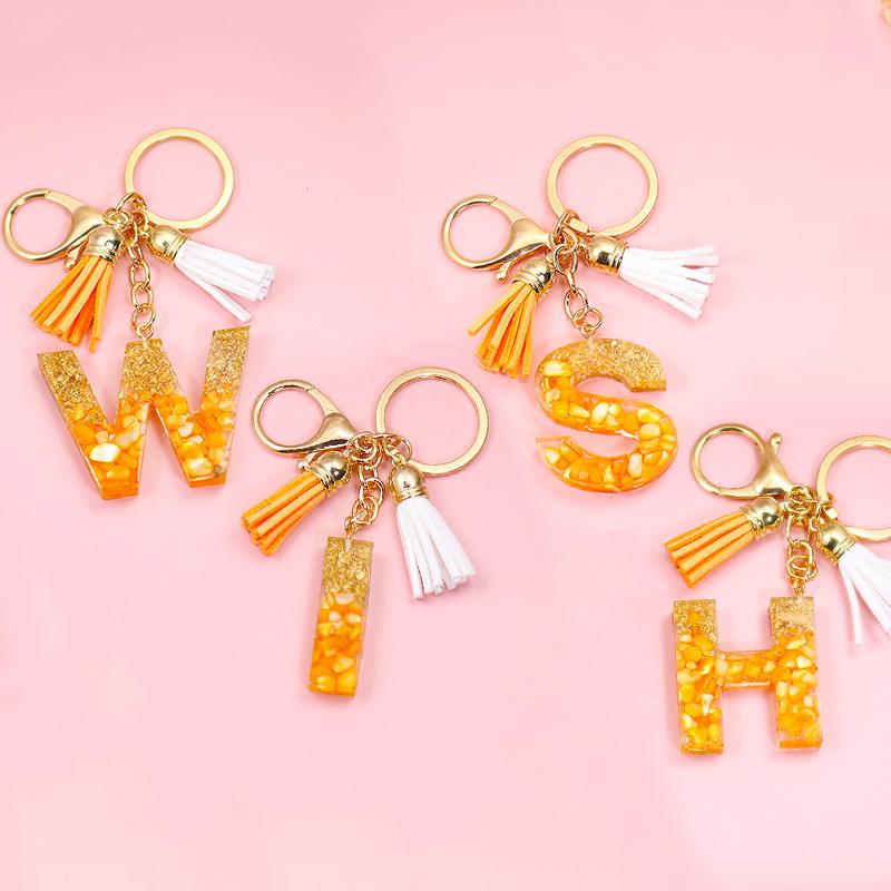 Keychains Letter Keychain Tassel Key Chain Handbag Charms Car Split Ring Keyring Orange Acrylic Women Girl Gift Accessories Jewelry
Keychains Letter Keychain Tassel Key Chain Handbag Charms Car Split Ring Keyring Orange Acrylic Women Girl Gift Accessories Jewelry