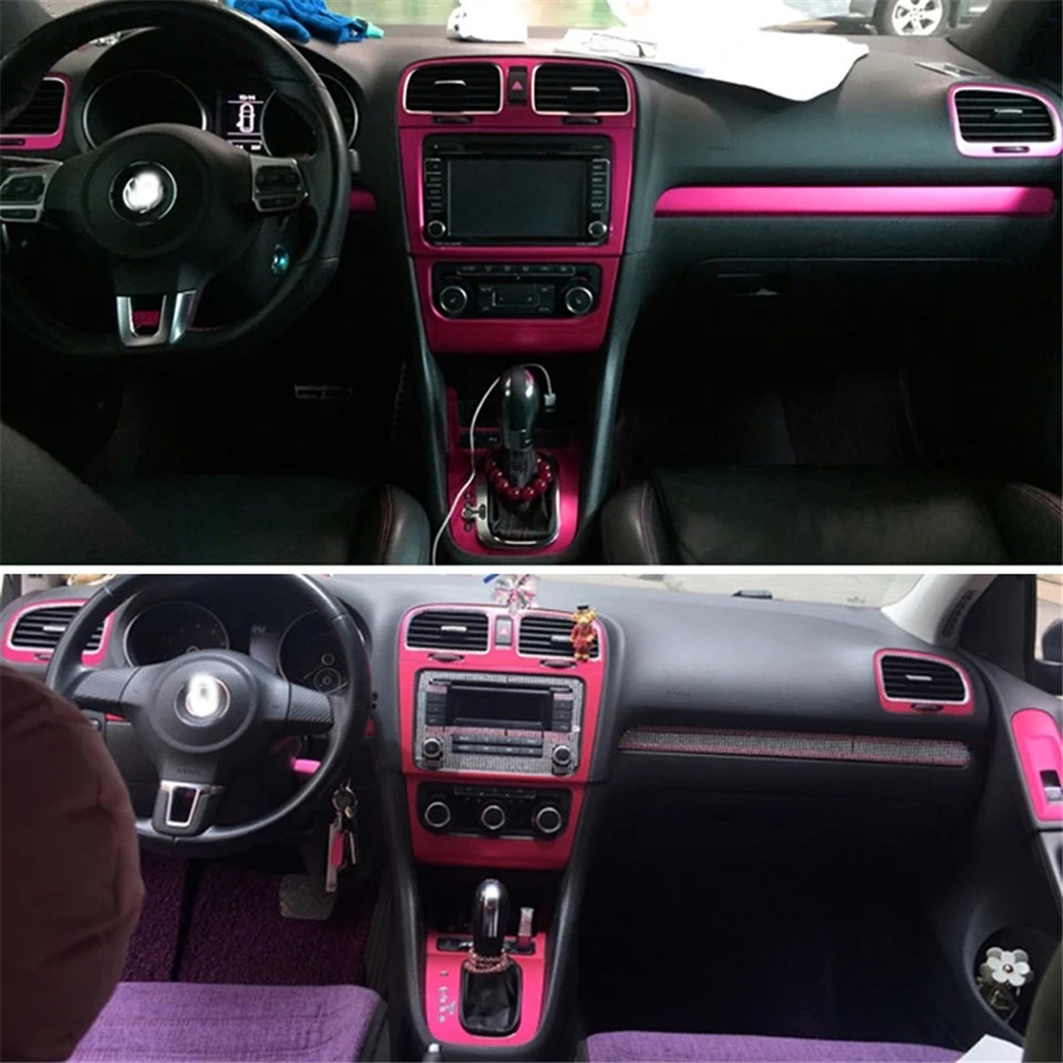 For Volkswagen Golf 6 GTI R20 MK6 2 doors Interior Central Control Panel Door Handle Carbon Fiber Stickers Decals Car styling