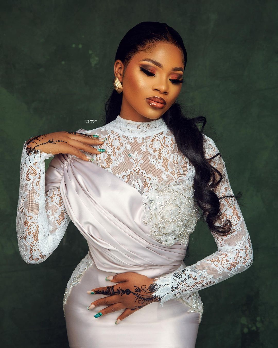 2022 Plus Size Arabic Aso Ebi Lace Beaded Crystals Wedding Dress Vintage Sexy High Neck Bridal Gowns Dresses ZJ355