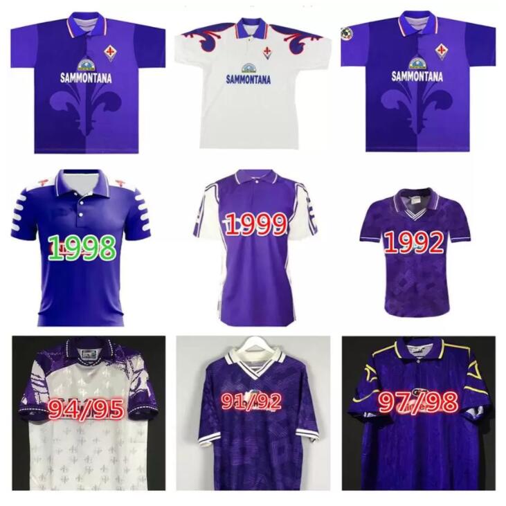 Fiorentina retro soccer jersey 1991 1992 1993 1994 1995 1996 1997 1998 1999 2000 Rui Costa Batistuta Schwarz ROBBIATI vintage classic football shirt, Lavender
Fiorentina retro soccer jersey 1991 1992 1993 1994 1995 1996 1997 1998 1999 2000 Rui Costa Batistuta Schwarz ROBBIATI vintage classic football shirt, Lavender