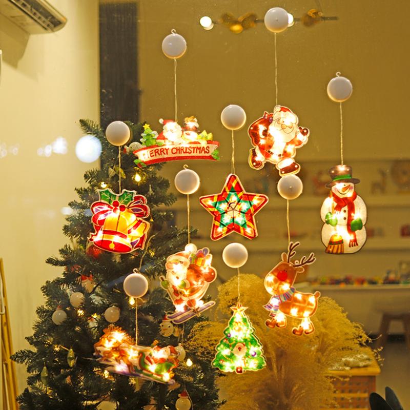 Christmas Decorations LED Lights Sucker Santa Claus Snowman Star Hanging Ornaments Lamp Window Door Wall Decoration For Home
Christmas Decorations LED Lights Sucker Santa Claus Snowman Star Hanging Ornaments Lamp Window Door Wall Decoration For Home