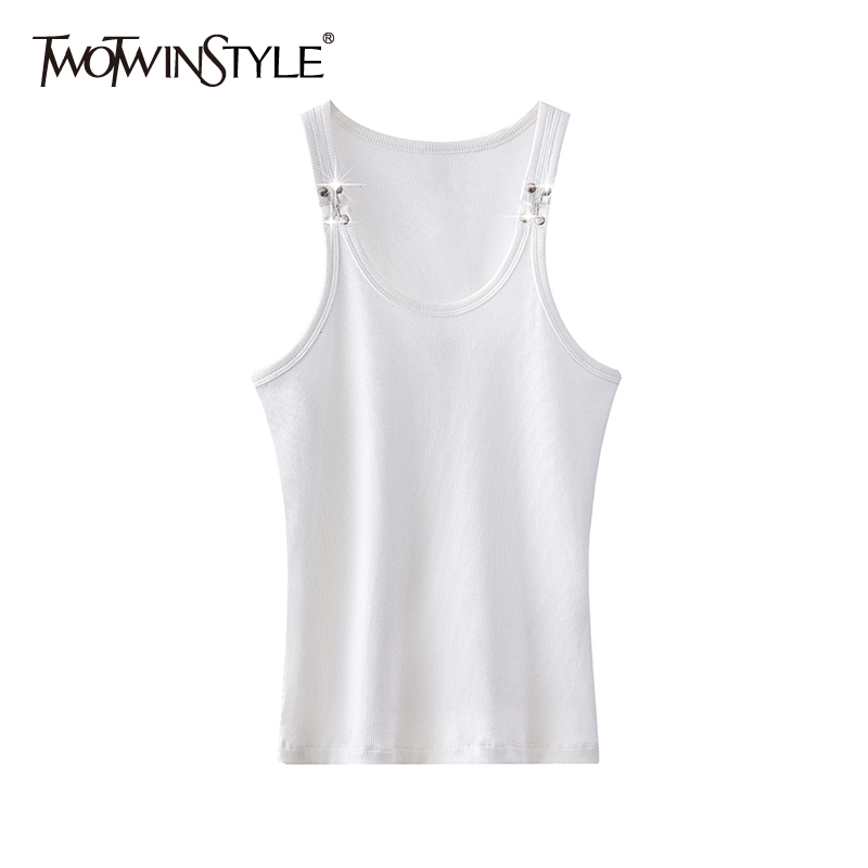 Casual Patchwork White Vest For Women O Neck Sleeveless Slim Tank Top Female Summer Fashion Clothing Style 210524
Casual Patchwork White Vest For Women O Neck Sleeveless Slim Tank Top Female Summer Fashion Clothing Style 210524