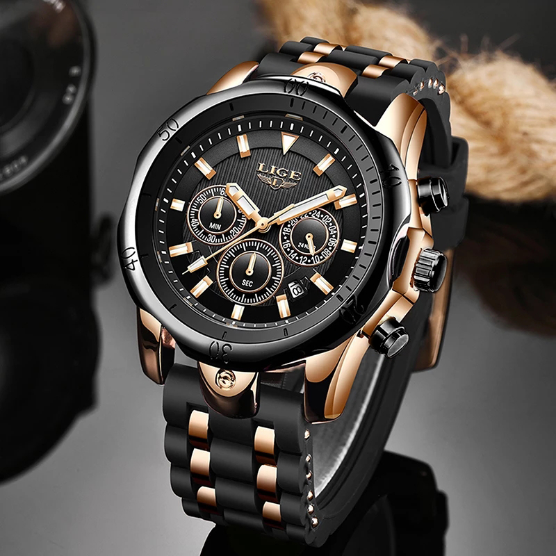 New Fashion Watch Men Top Brand Sport Watches Mens Waterproof Quartz Clock Man Casual Military WristWatch, Rose gold rose
New Fashion Watch Men Top Brand Sport Watches Mens Waterproof Quartz Clock Man Casual Military WristWatch, Rose gold rose