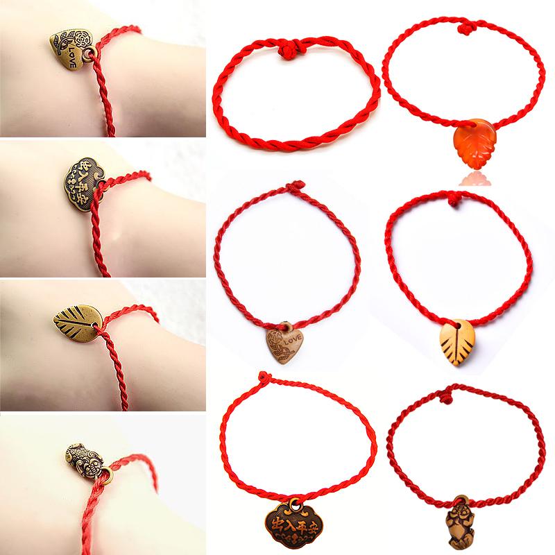 Charm Bracelets 1PC Red Lucky Braclets Top Grade Unisex Trendy Rope For Women Fashion Jewelry