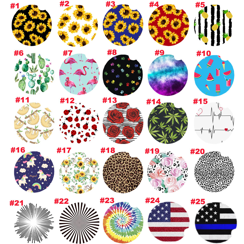 Customized Ceramic Mats Absorbent Car Coasters 2.56" Stone Crafts Cupholder for Women Men, Sunflower, USA Flag etc 25 Colors
Customized Ceramic Mats Absorbent Car Coasters 2.56" Stone Crafts Cupholder for Women Men, Sunflower, USA Flag etc 25 Colors