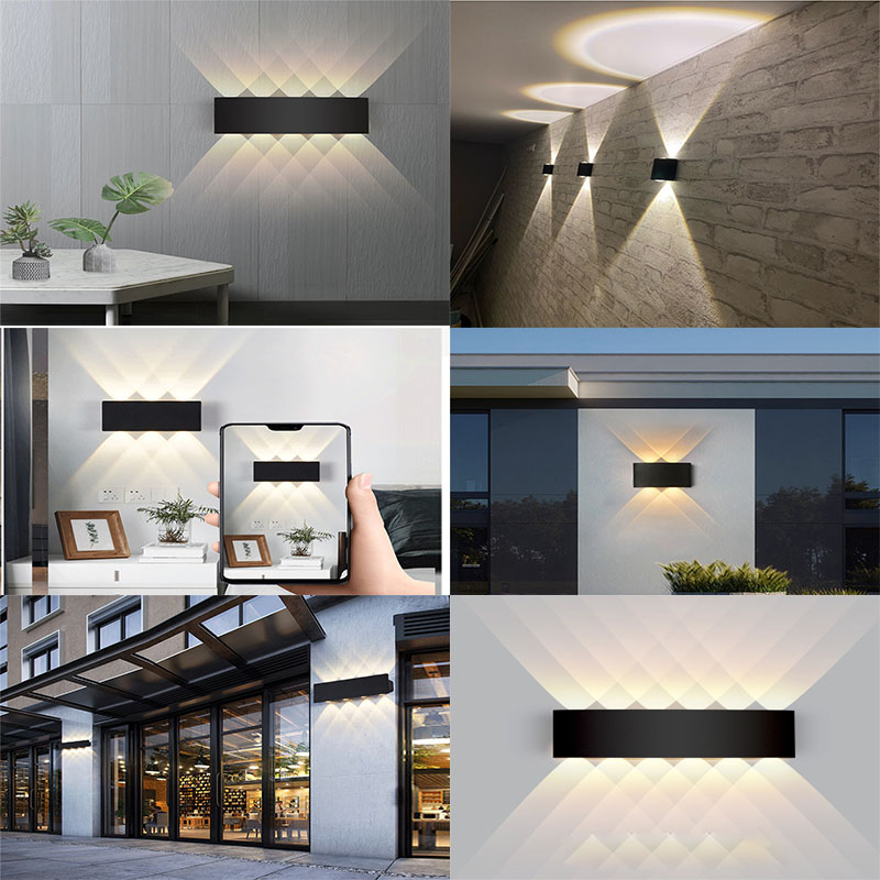 Outdoor Indoor IP65 Waterproof Wall Lamp 2W 4W 6W 8W 10W Led Aluminum UP Down Lights For Home Stairs Bedroom Headboard Garden Porch Lighting