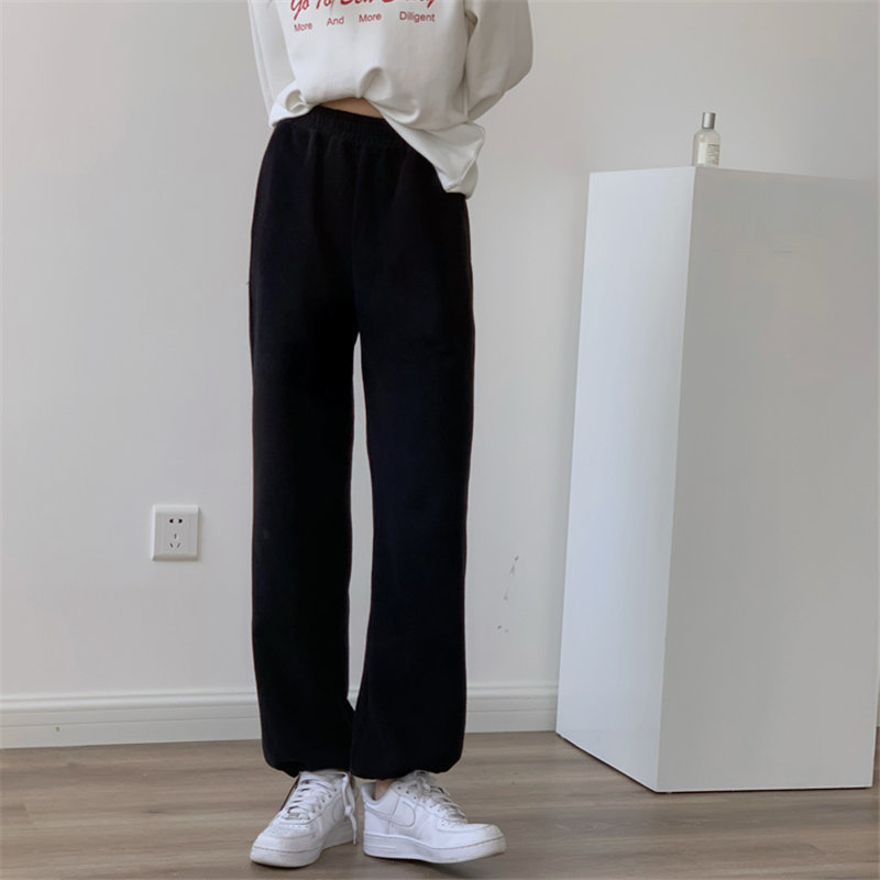 Lady Warm Loose Chic Thin Summer OL High Waist Casual Brief Gentle All Match Harem Trousers Wide Leg Pants 210421