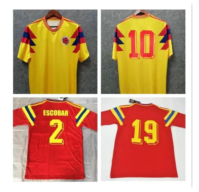 #10 Valderrama Guerrero Colombia 1990 Retro soccer jersey away red classic commemorate antique Collection vintage home yellow football shirt
#10 Valderrama Guerrero Colombia 1990 Retro soccer jersey away red classic commemorate antique Collection vintage home yellow football shirt