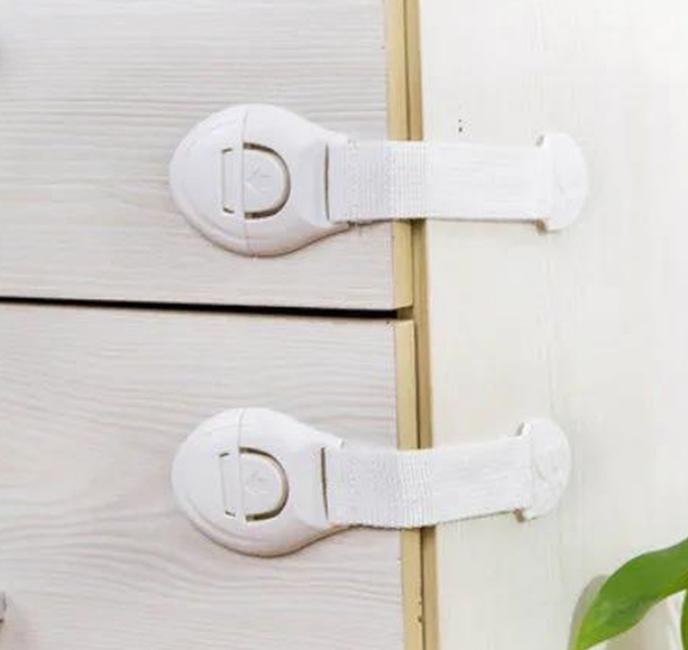2021 Kids Drawer Lock Baby Safety Lock Adhesive Door Cupboard Cabinet Fridge Drawer Safety Locks Safety Locks Straps