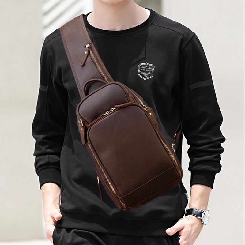 Evening Bags Genuine Leather Men's Chest Bag Vintage Cow USB Charging Summer Crossbody Travel Sling Shoulder
Evening Bags Genuine Leather Men's Chest Bag Vintage Cow USB Charging Summer Crossbody Travel Sling Shoulder