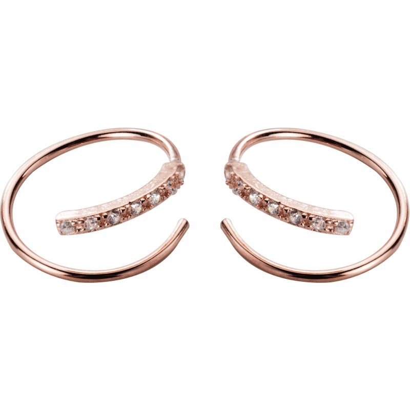Solid 925 Sterling Silver Earrings High Quality Stud Earring for Women Girls Fashion Tiny Zircon Simple Jewelry Christmas Present