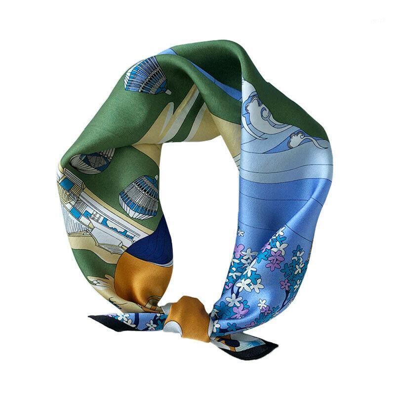 Scarves 100% Silk Scarf Women Vintage Small Kerchief Bandana Air Balloon Print Neckerchief Square Headband Turban 53*53cm
Scarves 100% Silk Scarf Women Vintage Small Kerchief Bandana Air Balloon Print Neckerchief Square Headband Turban 53*53cm