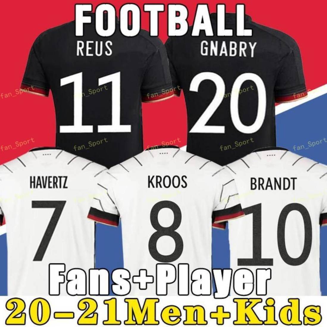 Germany soccer jersey 2020 2021 Fans Player version HUMMELS KROOS GNABRY WERNER DRAXLER REUS MULLER GOTZE European Cup football shirt uniforms men + kids kit, Adult home+patch1
Germany soccer jersey 2020 2021 Fans Player version HUMMELS KROOS GNABRY WERNER DRAXLER REUS MULLER GOTZE European Cup football shirt uniforms men + kids kit, Adult home+patch1