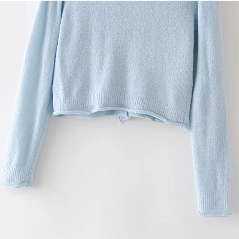 Round Neck Single-breasted Thin Simple Female Cardigan Korean Fashion Outer Wear Pocket Chic Women's Sweater Tops 210507