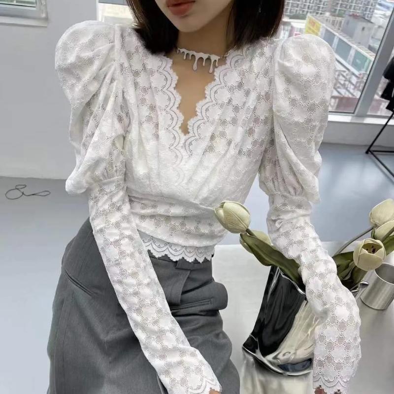 Women's Blouses & Shirts EWSFV 2021 Design For Fall Blouse Bubble Sleeves French Shoulder Pads White Lace Women Long, Black
Women's Blouses & Shirts EWSFV 2021 Design For Fall Blouse Bubble Sleeves French Shoulder Pads White Lace Women Long, Black