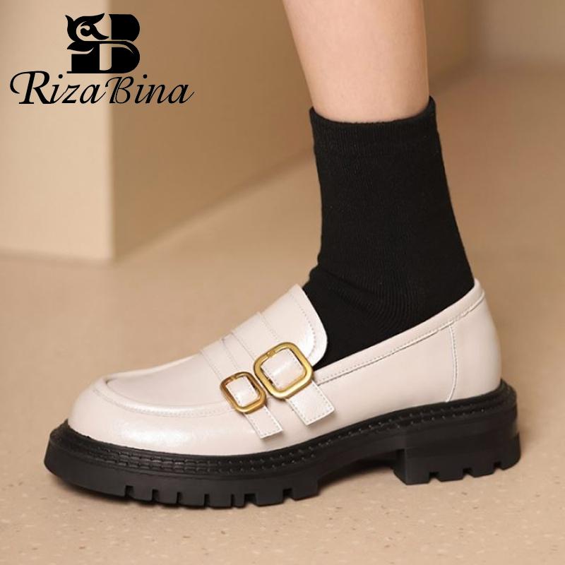 Dress Shoes RIZABINA 2022 Women Genuine Leather Pumps Slip On Buckle Decoration Shallow Ins Fashion Retro Ladies Footwear Size 34-39, Black
Dress Shoes RIZABINA 2022 Women Genuine Leather Pumps Slip On Buckle Decoration Shallow Ins Fashion Retro Ladies Footwear Size 34-39, Black