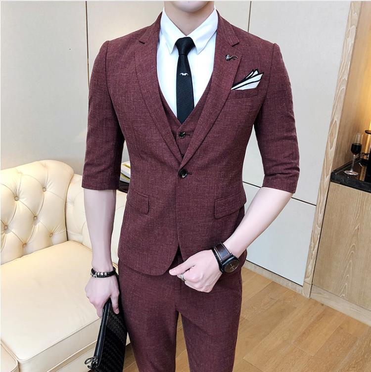 Men's Suits & Blazers (Jacket+Vest+Pants) Wedding Dress Slim Fit Wool Suit Men Short Sleeve Man Three Pieces Costume Homme, Khaki
Men's Suits & Blazers (Jacket+Vest+Pants) Wedding Dress Slim Fit Wool Suit Men Short Sleeve Man Three Pieces Costume Homme, Khaki