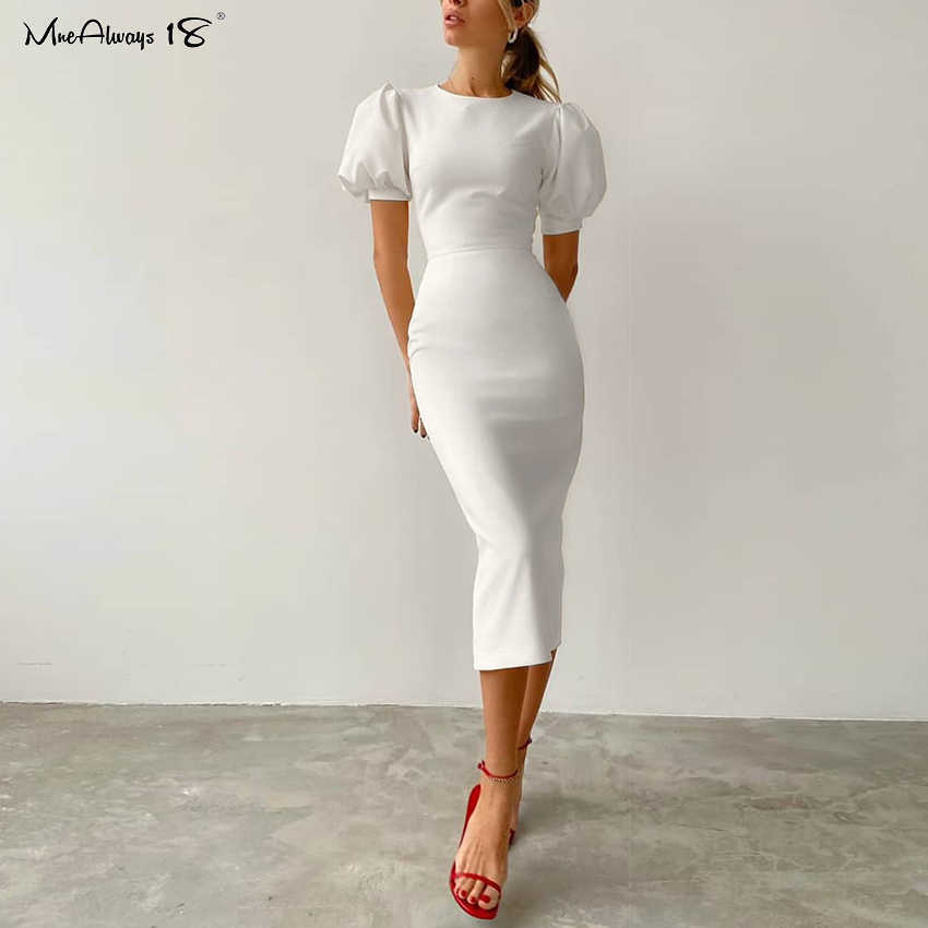 Mnealways18 Chic Puff Sleeve Bodycon Dress Ladies Office Elegant Black Women Summer Pencil Midi Dress Short Sleeve Slim Waist-Up Y0603, Black belt
Mnealways18 Chic Puff Sleeve Bodycon Dress Ladies Office Elegant Black Women Summer Pencil Midi Dress Short Sleeve Slim Waist-Up Y0603, Black belt