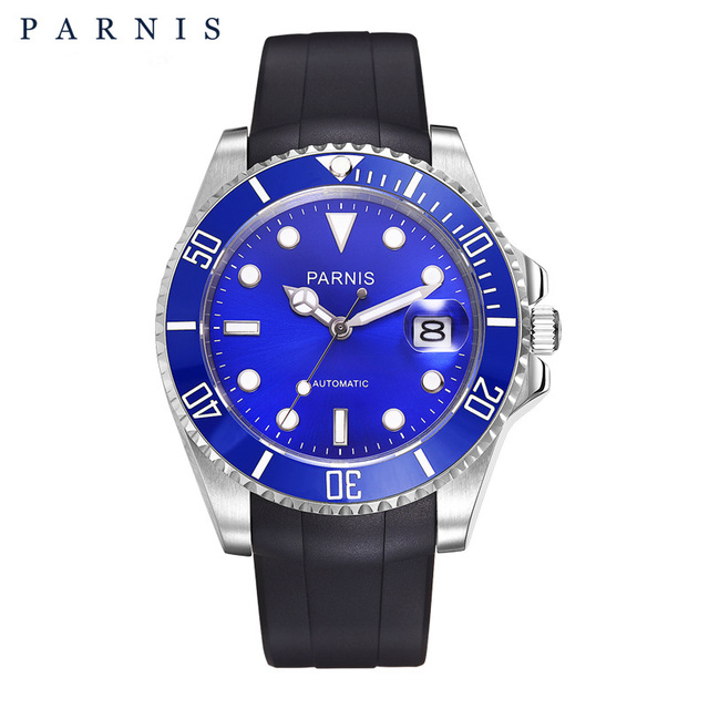 40mm Mens Automatic Mechanical Watch Diving 100m Stainless Steel Miyota 8215 Movement blue Dial Rubber Strap Luxury Watch, Box
40mm Mens Automatic Mechanical Watch Diving 100m Stainless Steel Miyota 8215 Movement blue Dial Rubber Strap Luxury Watch, Box