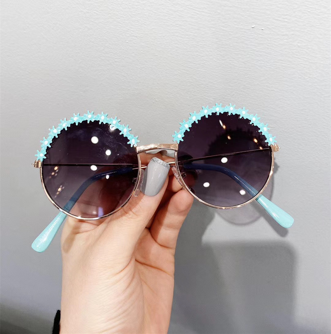 Fashion Kids Sunglasses Lovely Flower Border Girls Boys Sunglass Ultraviolet-proof Infant Glasses Eyewear Child Shades Gafas Gift Wholesale Z260305