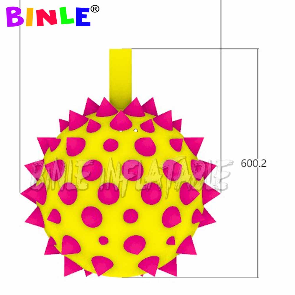 Supply complete giant inflatable durian with different colors for spiky parts a body custom fruit model to store promotion