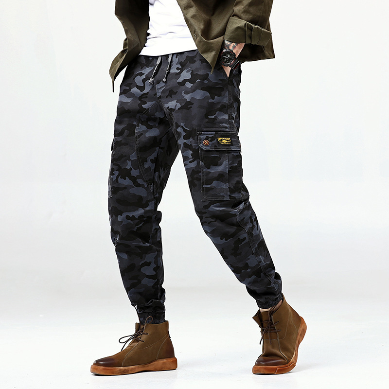 Mens Ankle Legth Pants Camouflage Hip Hop Streetwear Jogger Male Trousers Large Sizes 6xl 5xl 7XL Fashion Black Cargo Camo Pants 210518