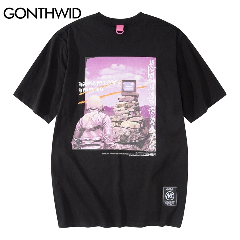 Oversized Tees Shirts Hip Hop Casual Astronaut TV Print Short Sleeve Cotton T-Shirts Fashion Streetwear Harajuku Tops 210602, White
Oversized Tees Shirts Hip Hop Casual Astronaut TV Print Short Sleeve Cotton T-Shirts Fashion Streetwear Harajuku Tops 210602, White
